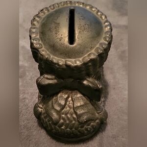 Vintage Leonard Baby Shoe Bank  Silver Plated